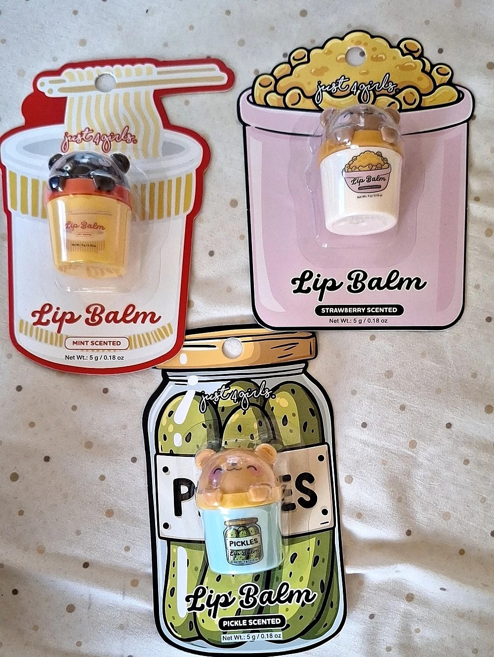 Just 4 Girls Lip Balm 3-Piece Scented Set